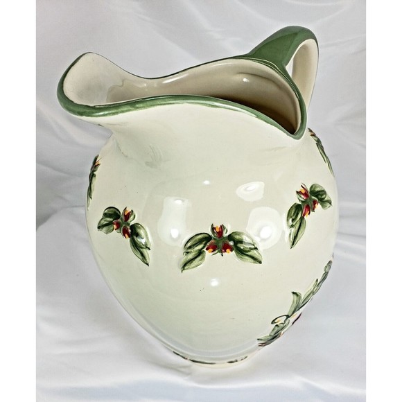 A SPECIAL PLACE Ceramic Pitcher 2002 Vtg 2 Quarts Holiday Micro Dshwshr Freezr - Picture 3 of 9